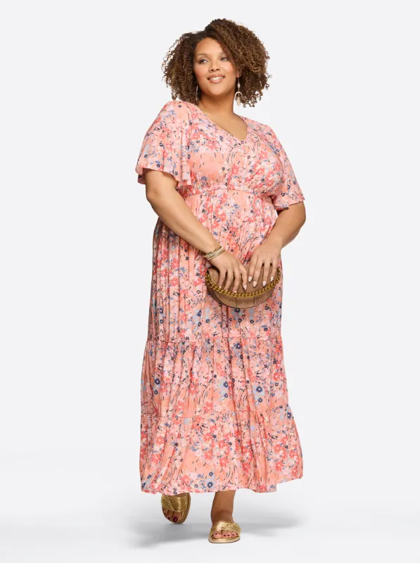 Naomi Dress in Blooming Pasture sold by Jessica Simpson