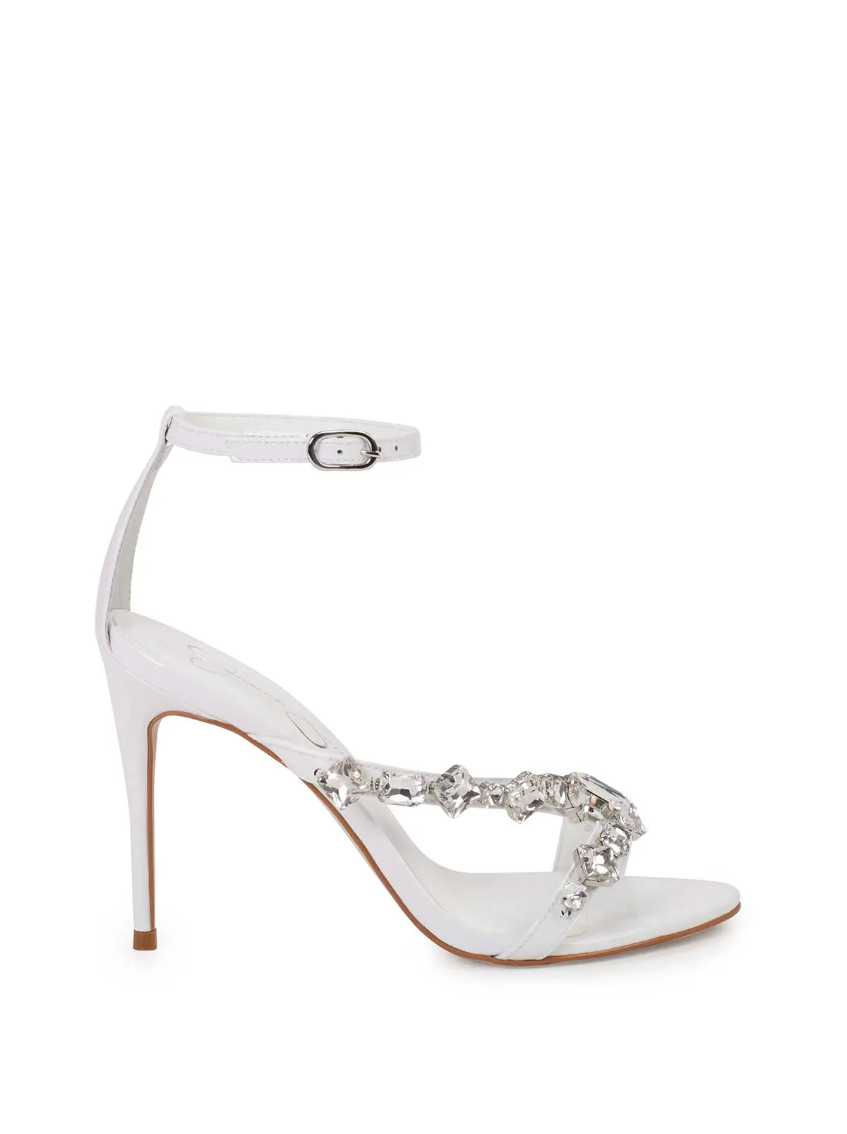 Raela Embellished High Heel Sandal in White sold by Jessica Simpson