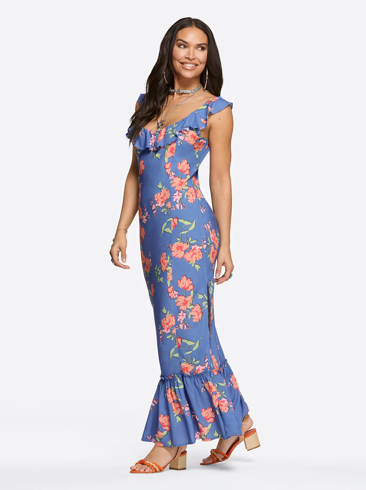 Raya Slip Dress in Happy Floret sold by Jessica Simpson product image thumbnail 4