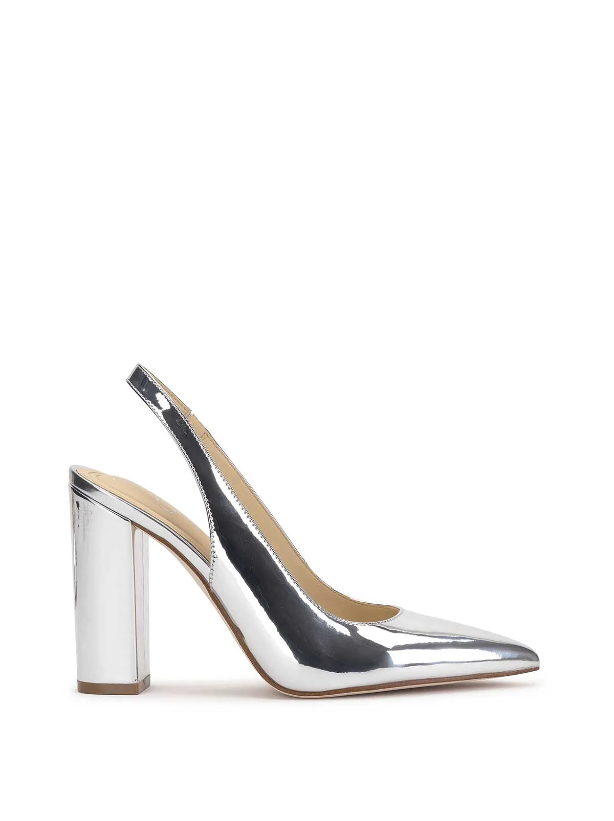 Noula Slingback Pointed Toe Pump in Silver sold by Jessica Simpson