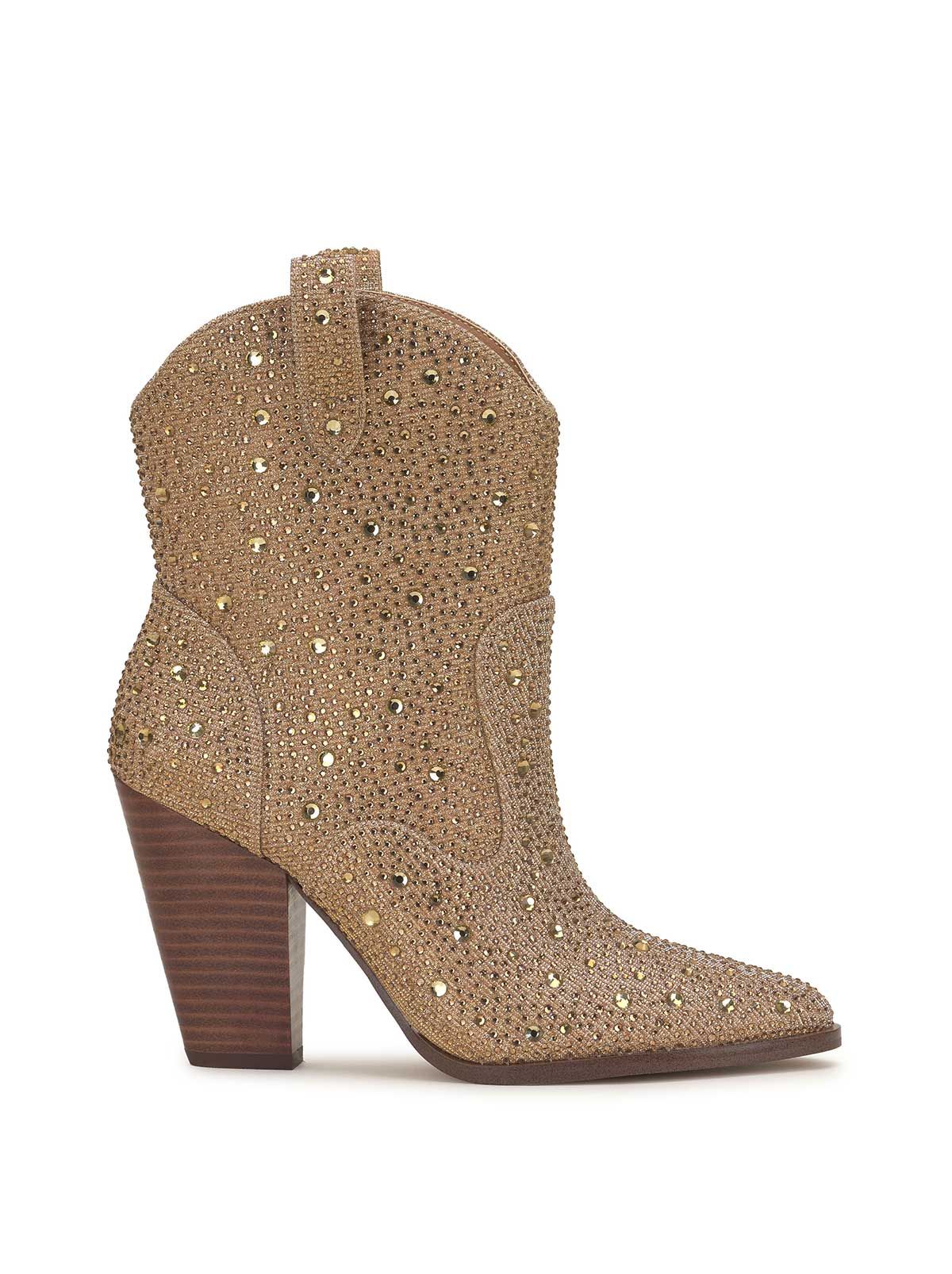 Cissely Western Bootie in Gold sold by Jessica Simpson