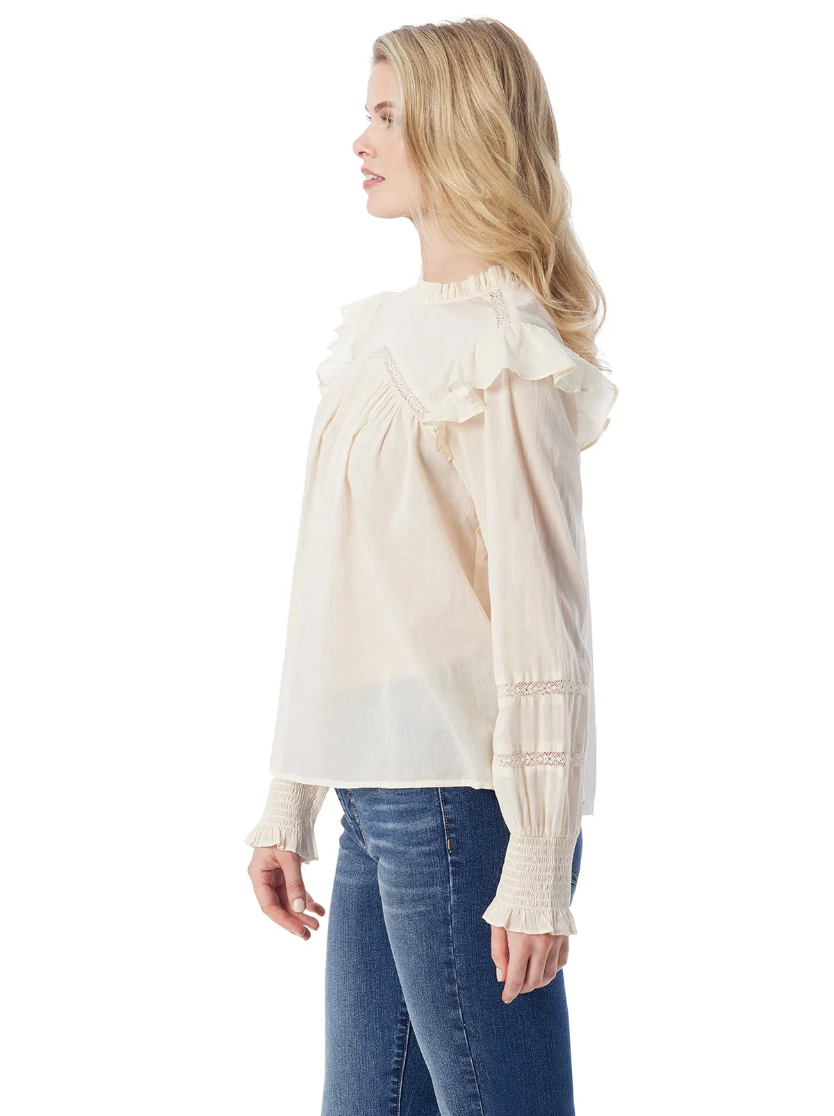 Elsiana Ruffle Top in Parchment sold by Jessica Simpson product image thumbnail 4