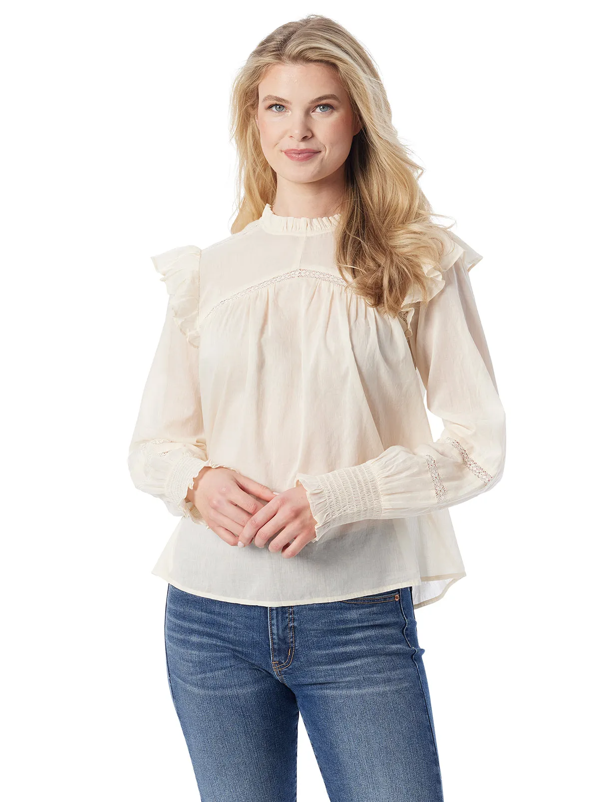 Elsiana Ruffle Top in Parchment sold by Jessica Simpson product image thumbnail 3