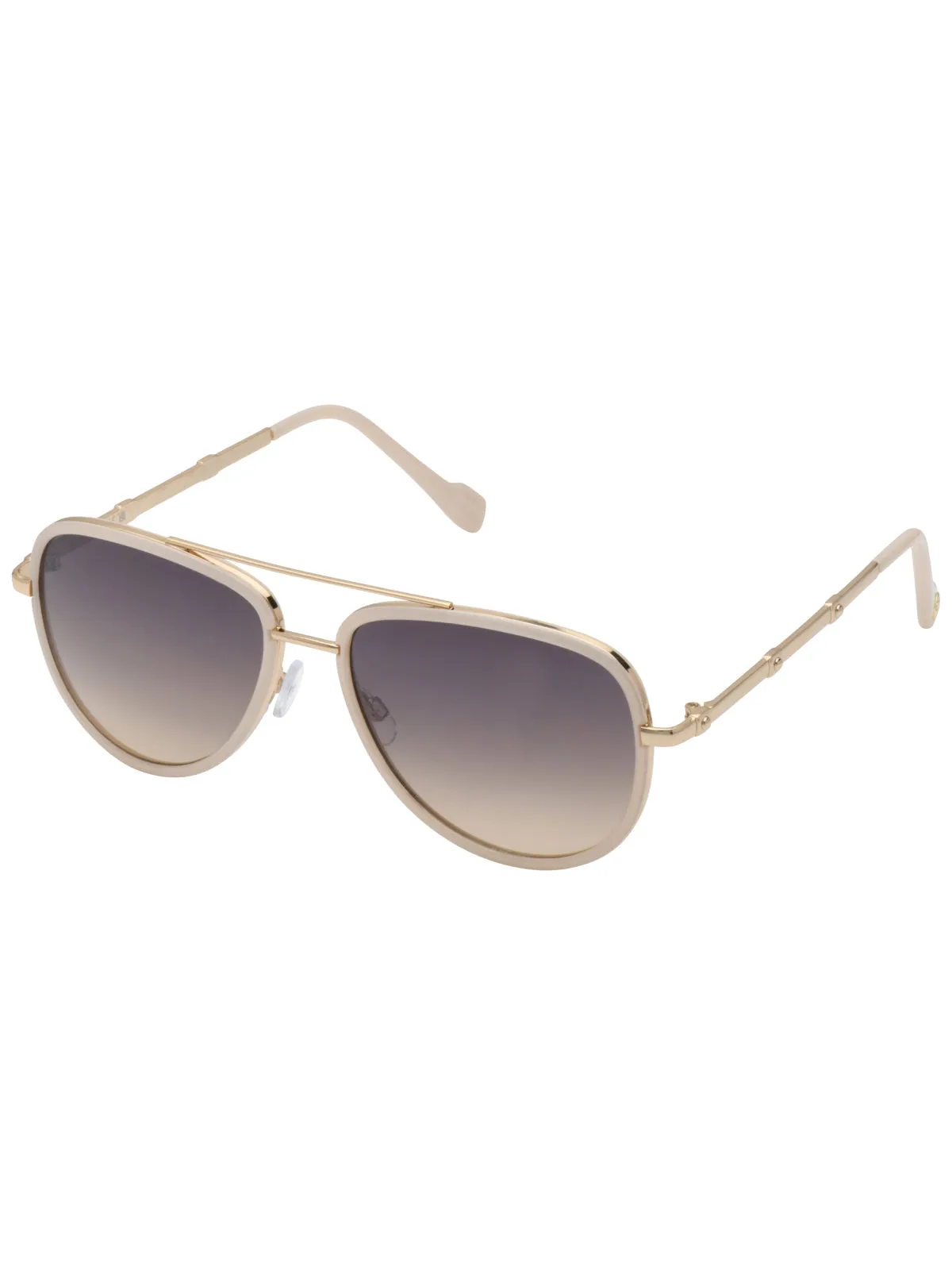 Modern Metal Aviator Sunglasses in Gold & Cream sold by Jessica Simpson