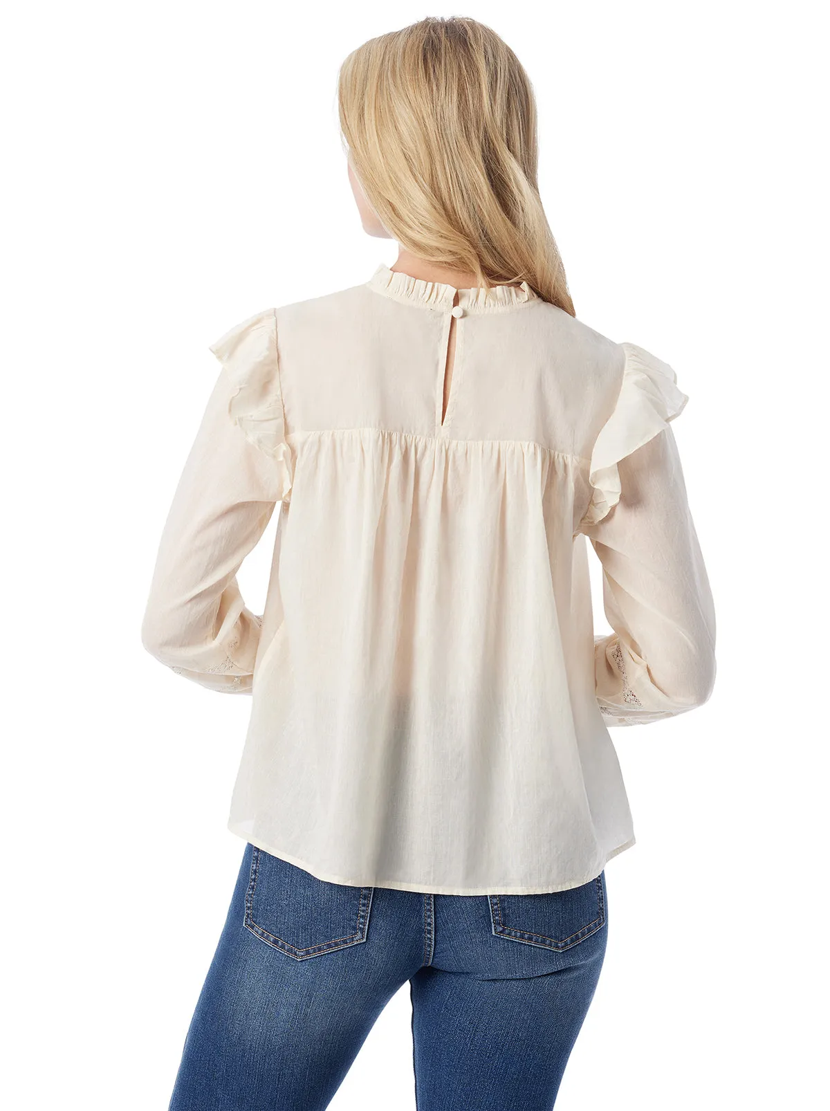 Elsiana Ruffle Top in Parchment sold by Jessica Simpson product image thumbnail 5