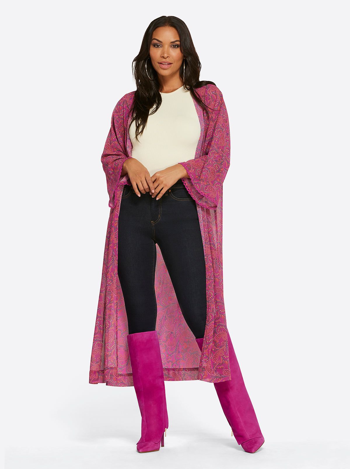 Blakely Duster in Solitary Paisley Mini sold by Jessica Simpson product image thumbnail 2