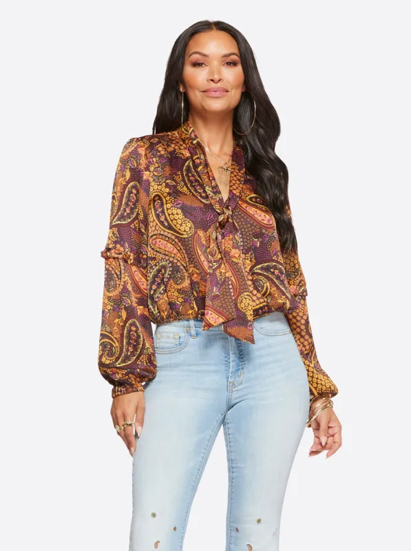 Marisol Top in Paisley Confetti sold by Jessica Simpson