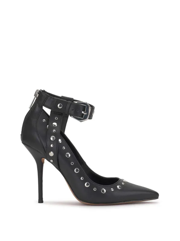 Hinjosa Ankle Strap Stiletto in Black sold by Jessica Simpson