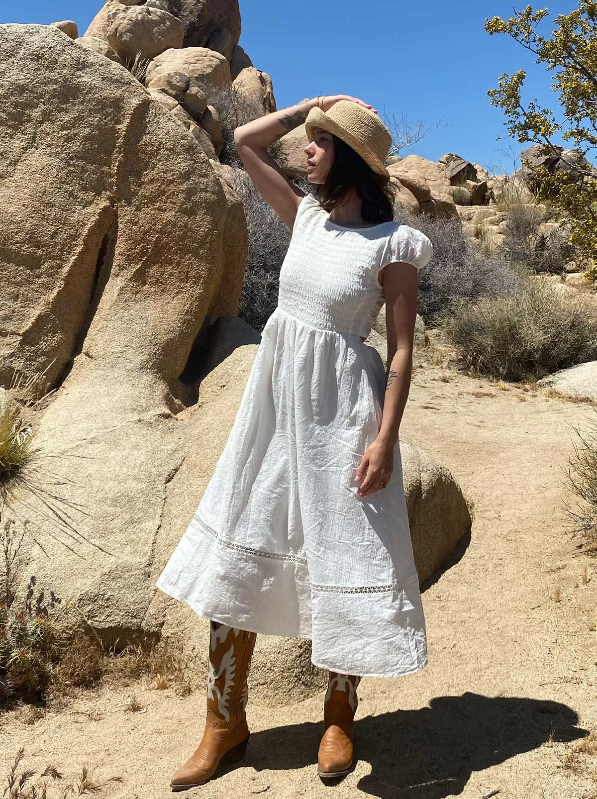 Elaine Dress in Gardenia sold by Jessica Simpson
