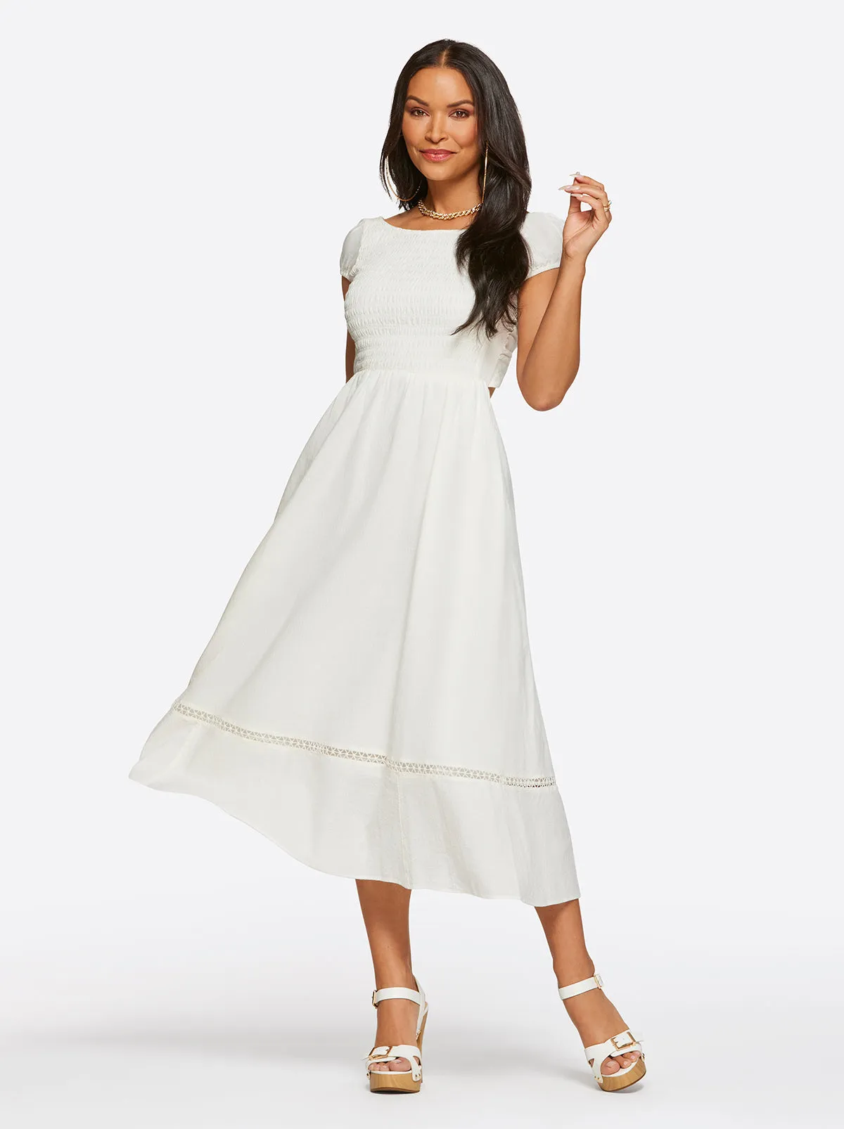 Elaine Dress in Gardenia sold by Jessica Simpson product image thumbnail 2