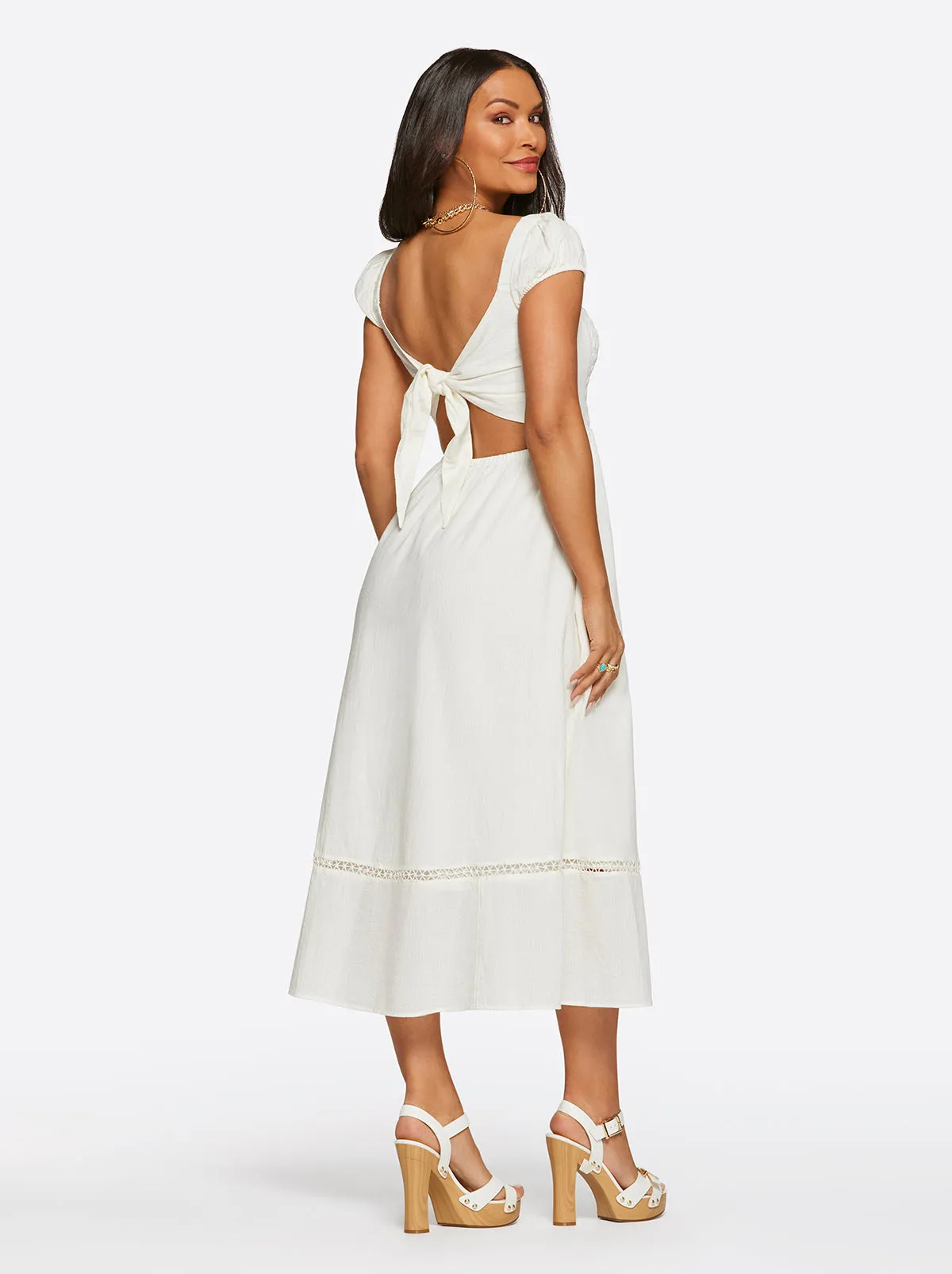 Elaine Dress in Gardenia sold by Jessica Simpson product image thumbnail 5