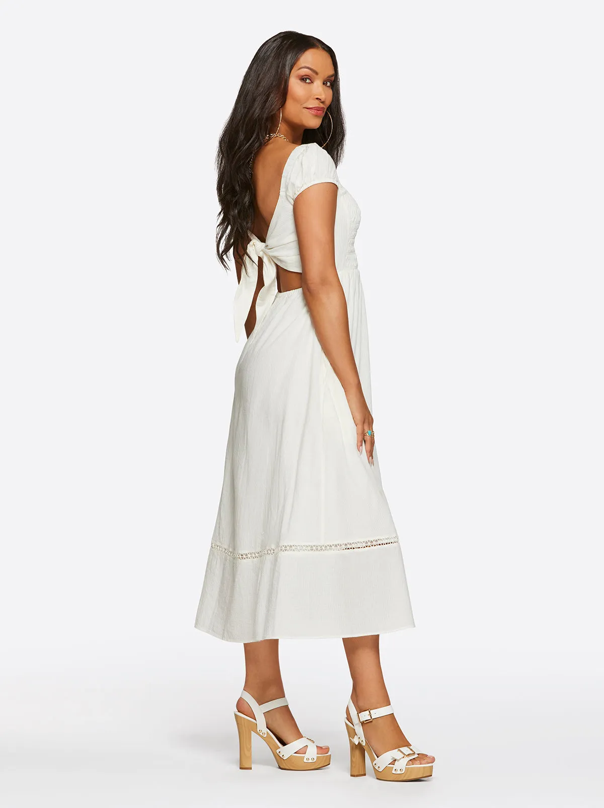 Elaine Dress in Gardenia sold by Jessica Simpson product image thumbnail 4