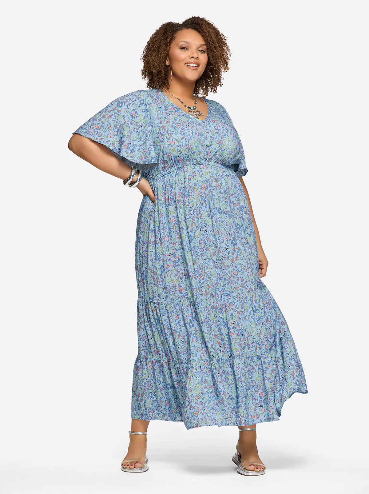 Naomi Dress in Decorative Blossoms sold by Jessica Simpson