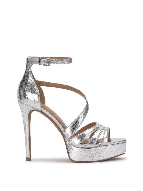 Shyremin Platform Sandal in Silver sold by Jessica Simpson