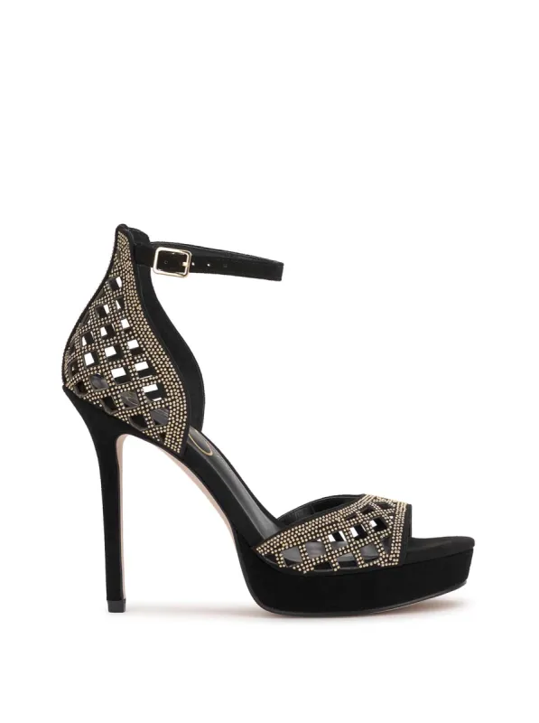 Herora Platform Sandal in Black sold by Jessica Simpson