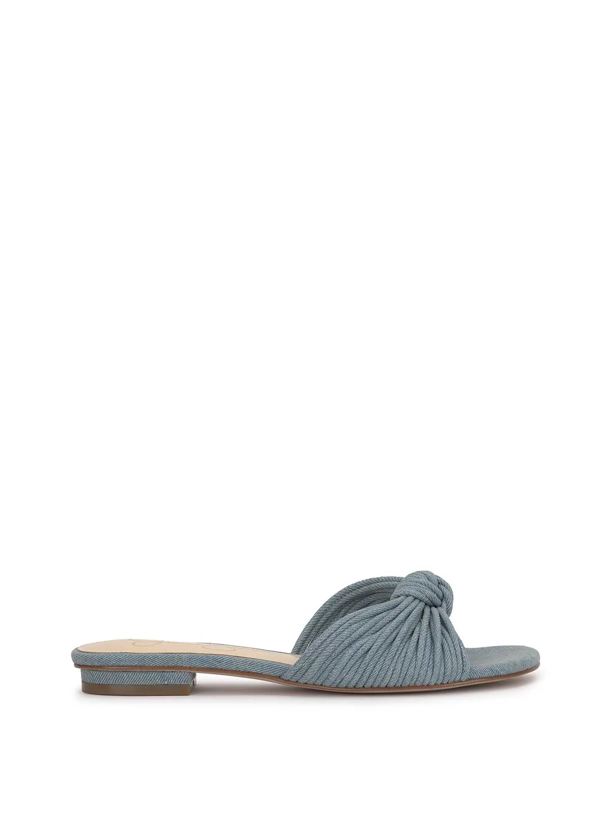 Dydra Knotted Flat Sandal in Denim sold by Jessica Simpson