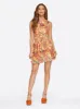 Illora Tiered Mini Dress in Apricot Sherbet Paisley sold by Jessica Simpson