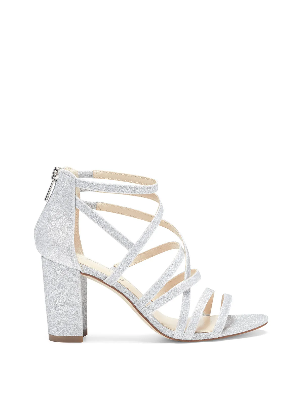 Stassey Sandal in Silver sold by Jessica Simpson