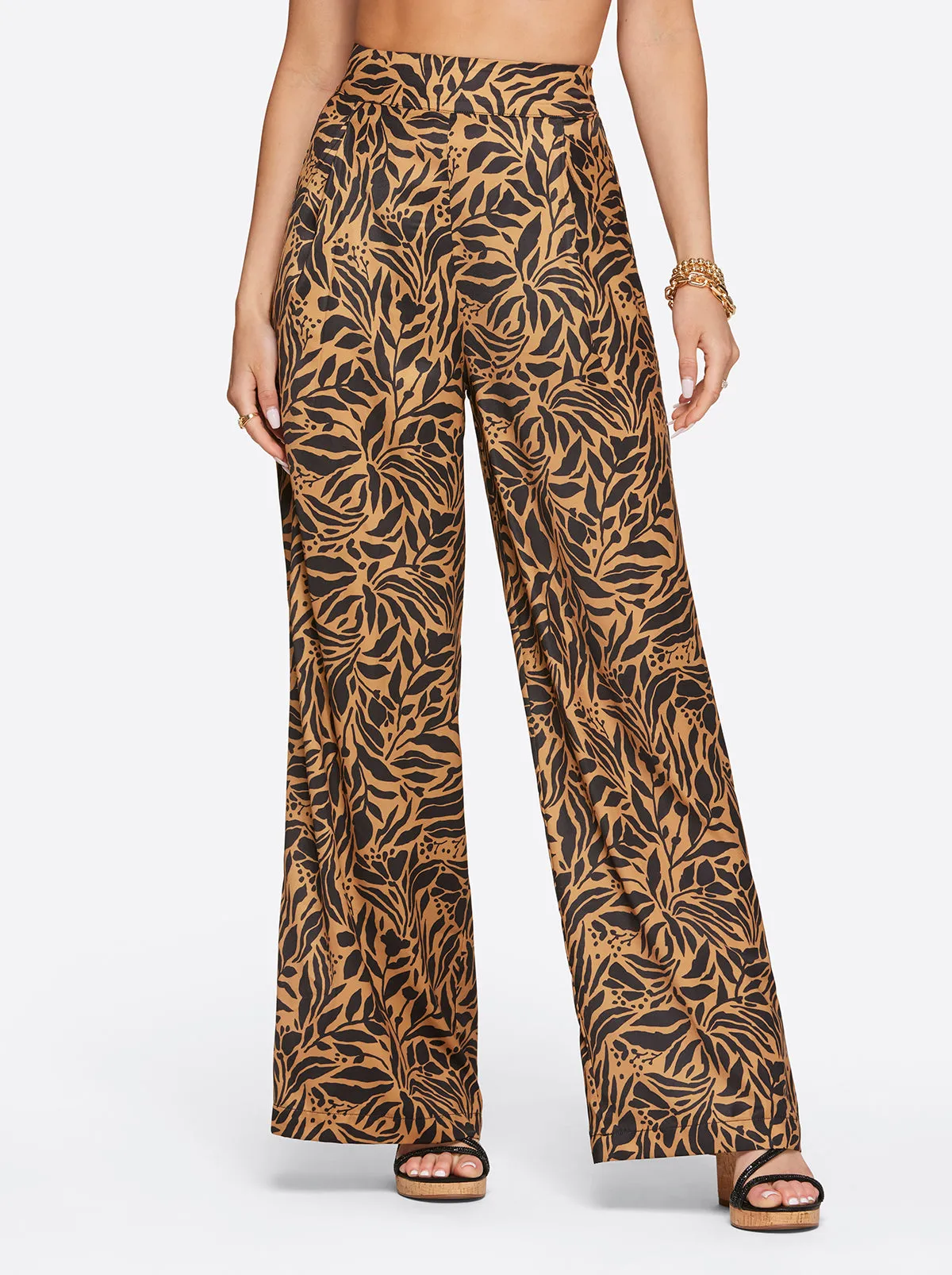 Winnie Wide Leg Pants in Zebra Floral sold by Jessica Simpson