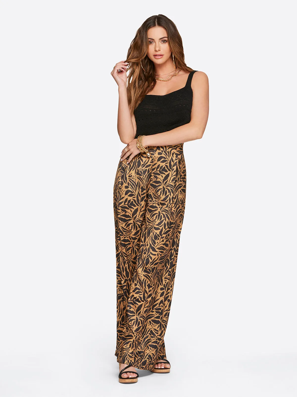 Winnie Wide Leg Pants in Zebra Floral sold by Jessica Simpson product image thumbnail 5