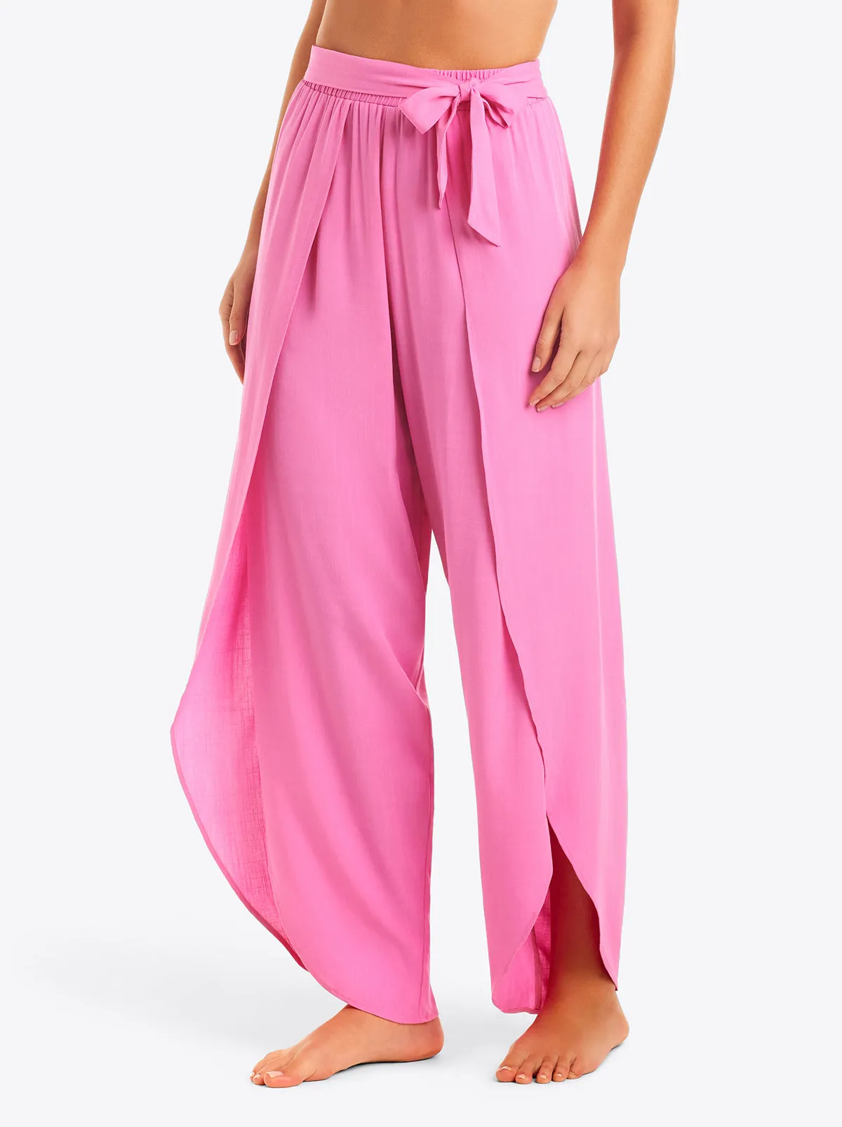 Basic Solid Beach Pant Cover Up in Pink Parfait sold by Jessica Simpson