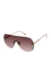 Rimless Metal Aviator Shield Sunglasses in Rose Gold sold by Jessica Simpson