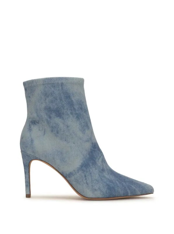 Semaja Pointed Toe Bootie in Tie Dye Denim sold by Jessica Simpson
