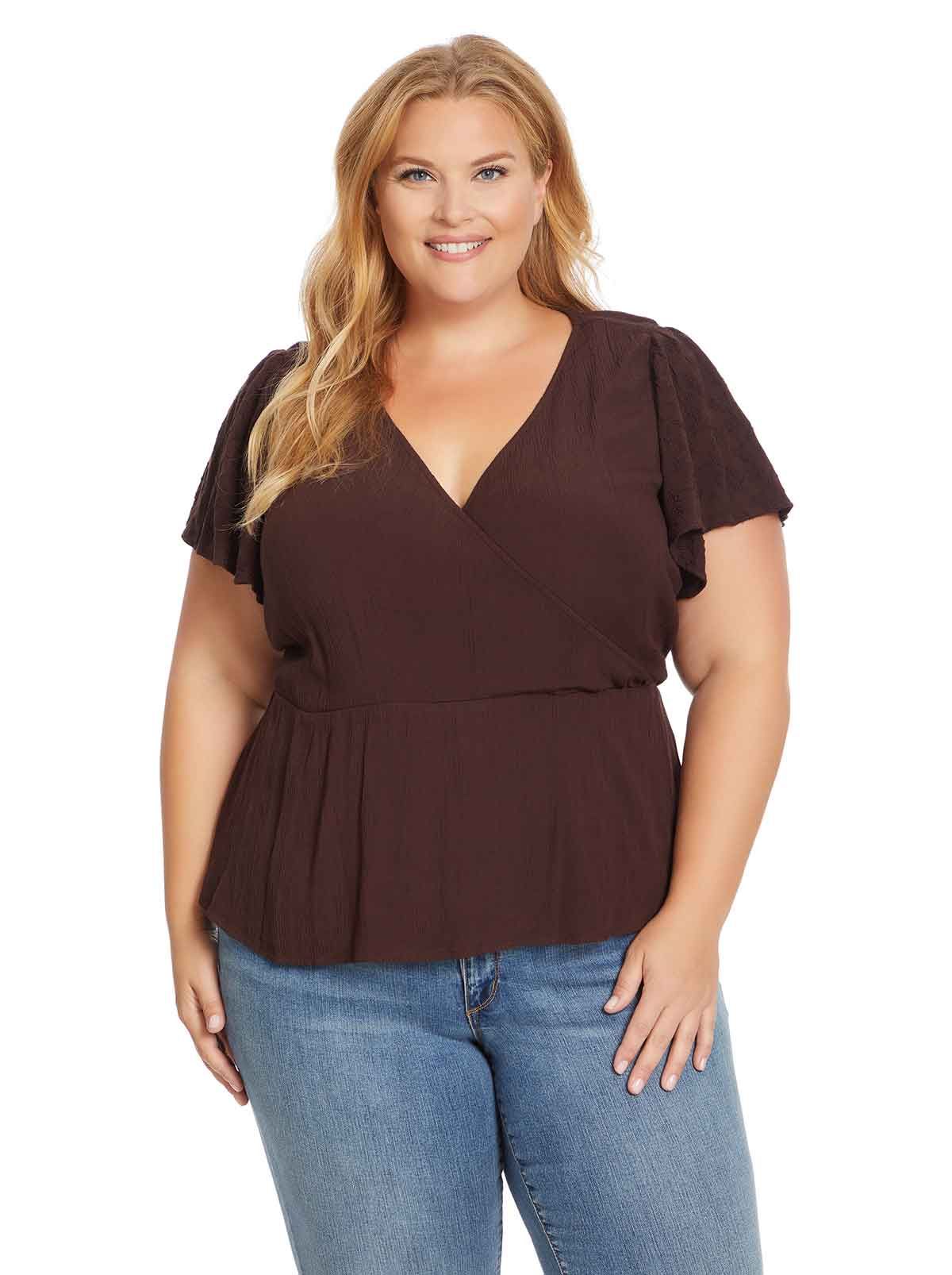 Sariah Top in Coffee sold by Jessica Simpson