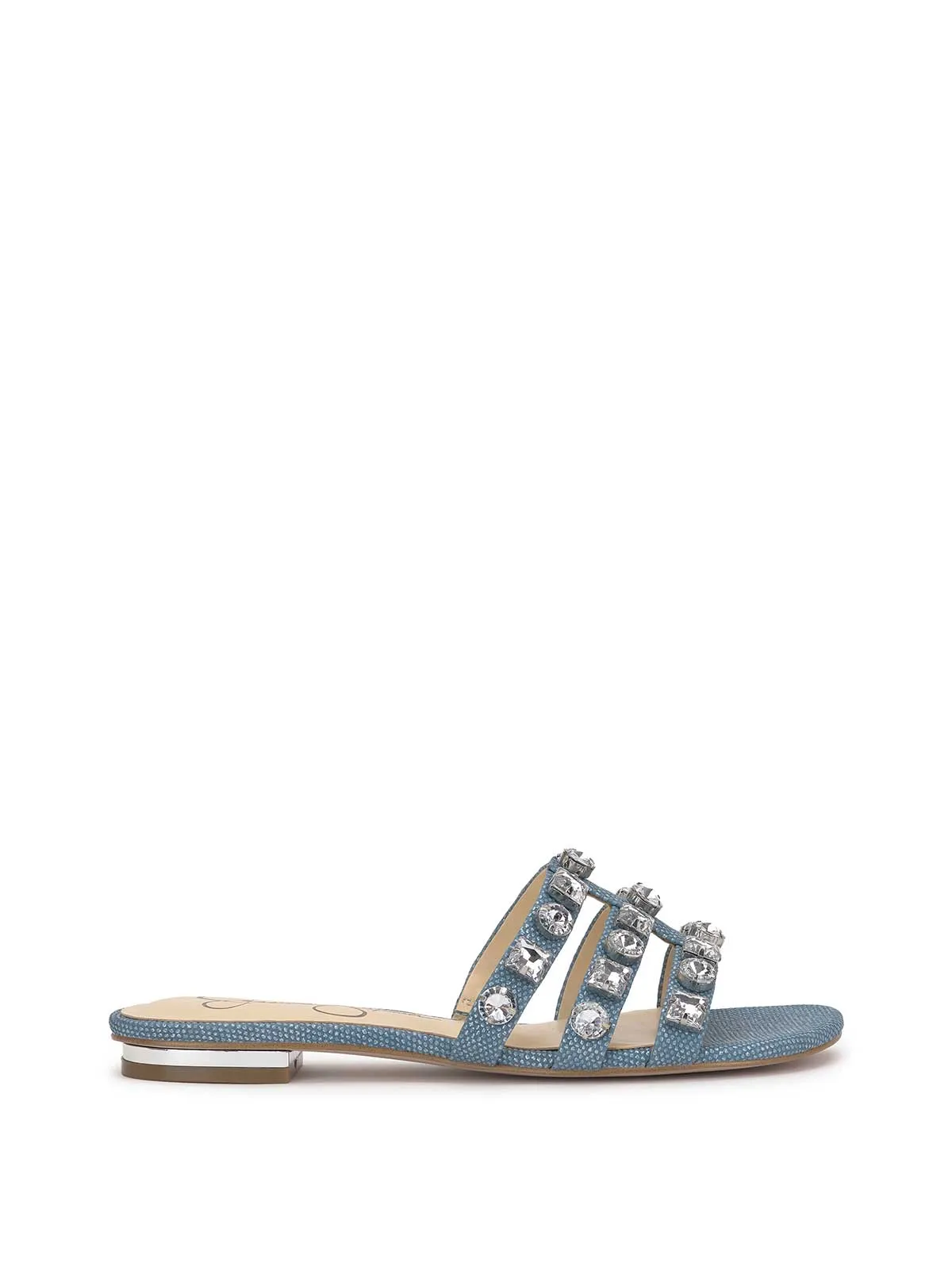 Detta Sandal in Blue Denim sold by Jessica Simpson