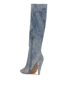 Maryeli Embellished Boot in Tie Dye Denim sold by Jessica Simpson