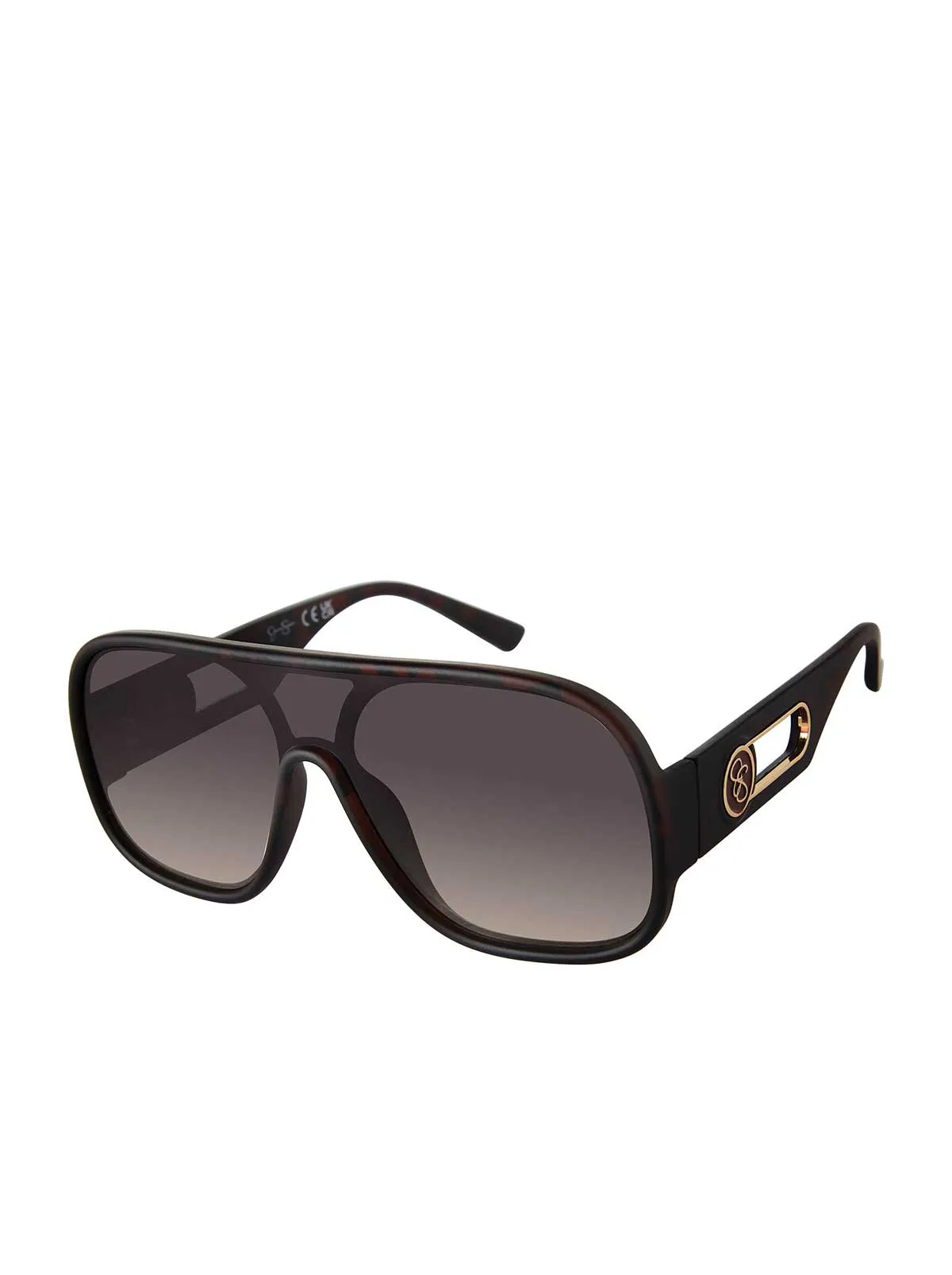 Modern Shield Aviator Sunglasses in Matte Tortoise sold by Jessica Simpson
