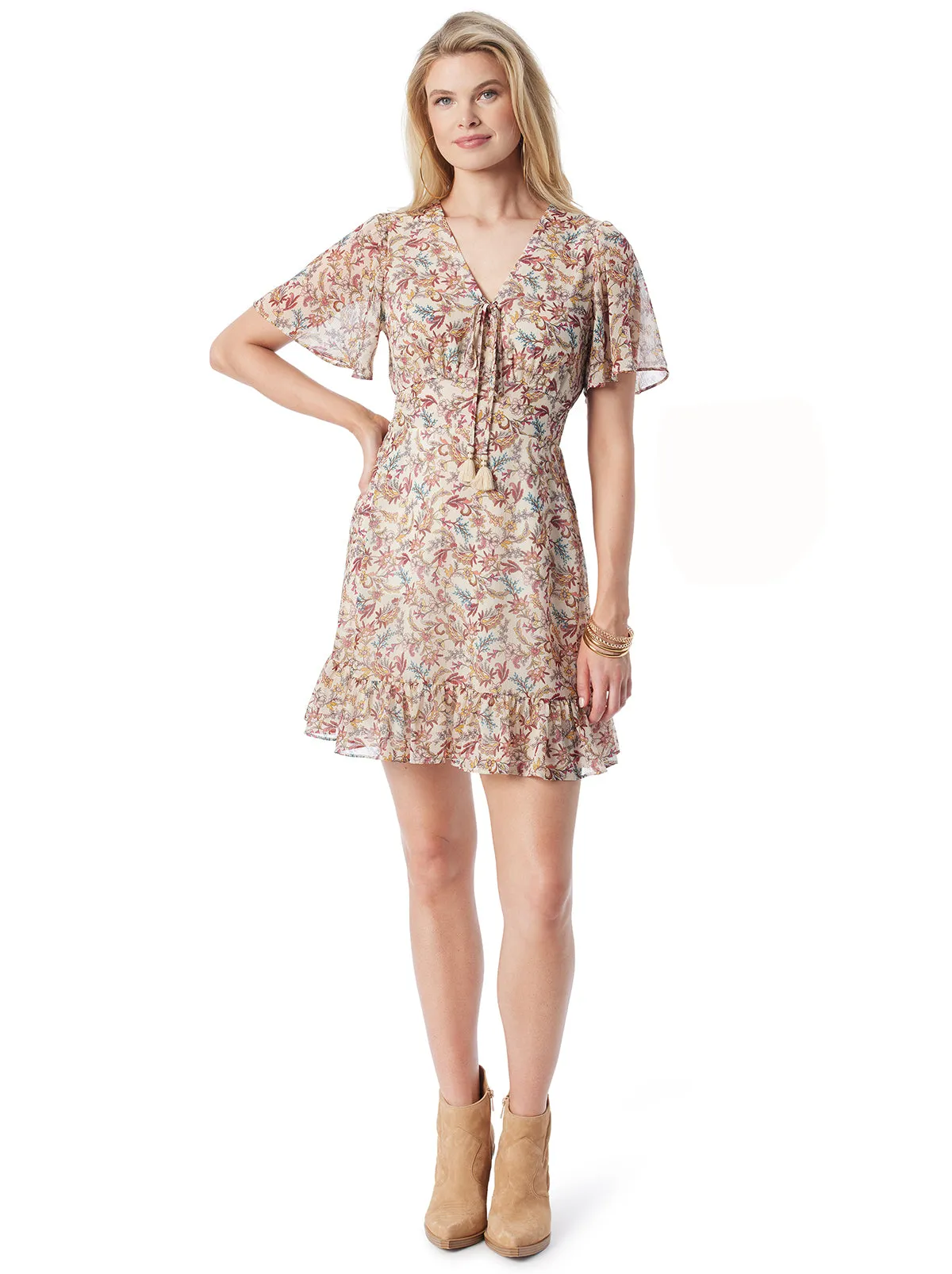 Lottie Dress in Cartoon Florals sold by Jessica Simpson product image thumbnail 3