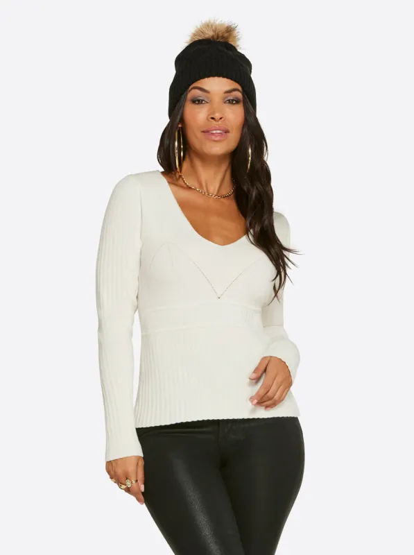 Adrielle Sweater in Gardenia made by Jessica Simpson