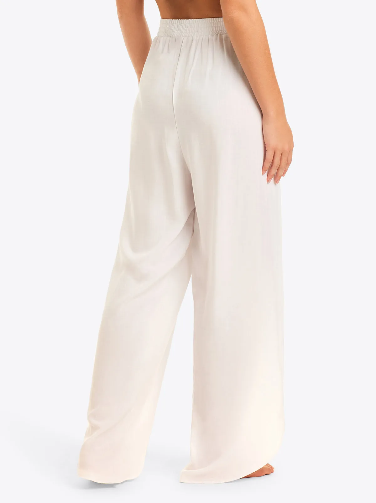Basic Solid Beach Pant Cover Up in White sold by Jessica Simpson product image thumbnail 2