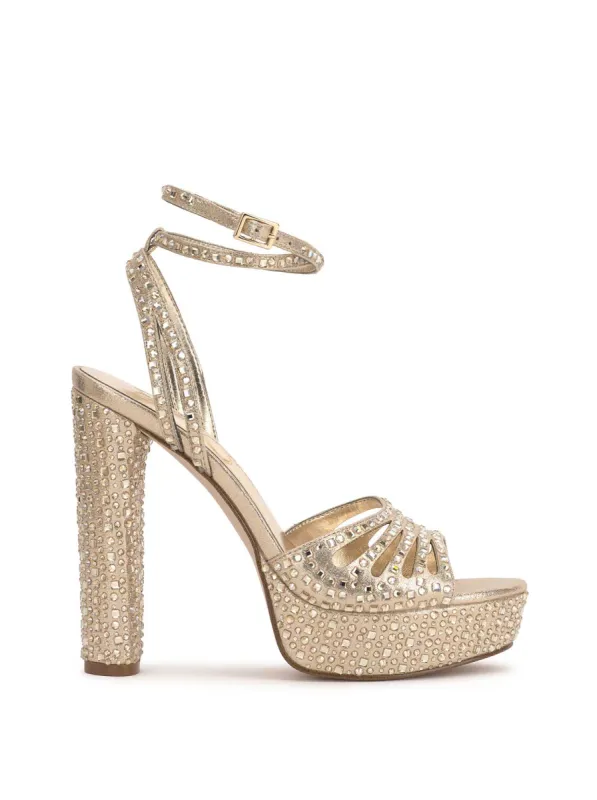 Iralin Platform Sandal in Champagne sold by Jessica Simpson