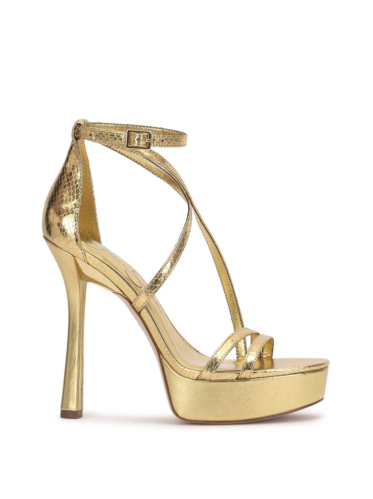 Jewelria Platform Sandal in Gold sold by Jessica Simpson