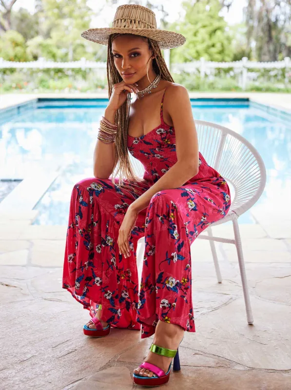 Ronan Jumpsuit in Flora Mimic sold by Jessica Simpson