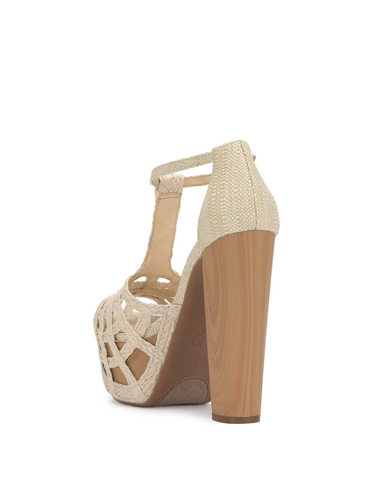 Delei T-Strap Platform Sandal in White sold by Jessica Simpson product image thumbnail 4