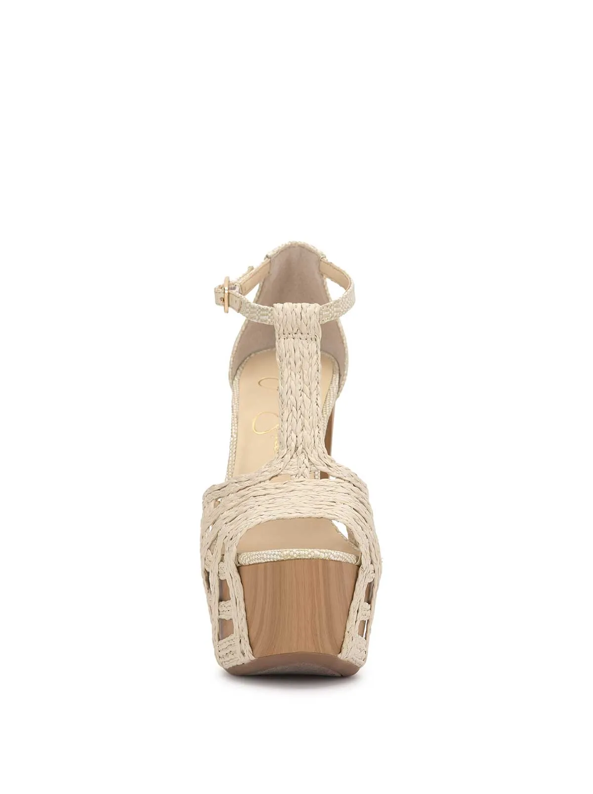 Delei T-Strap Platform Sandal in White sold by Jessica Simpson product image thumbnail 3
