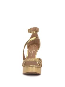 Shyremin Platform Sandal in Gold sold by Jessica Simpson
