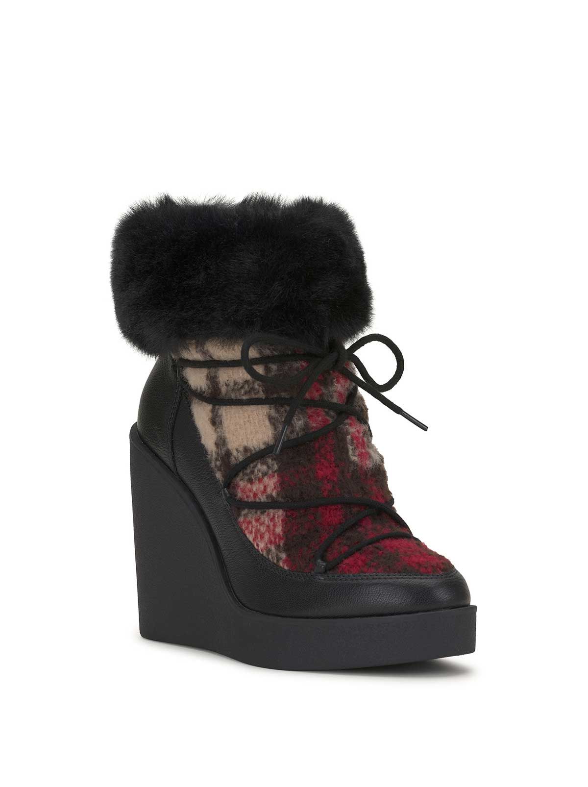 Myina Wedge Bootie in Red Plaid sold by Jessica Simpson product image thumbnail 4