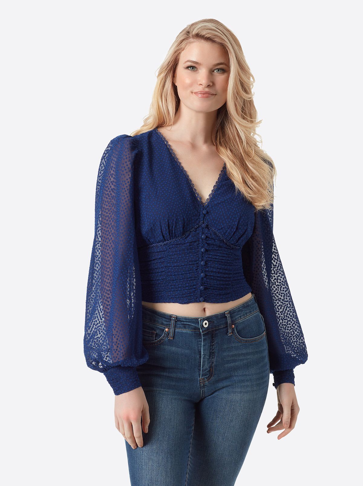 Larira Shirt in Ocean Cavern sold by Jessica Simpson