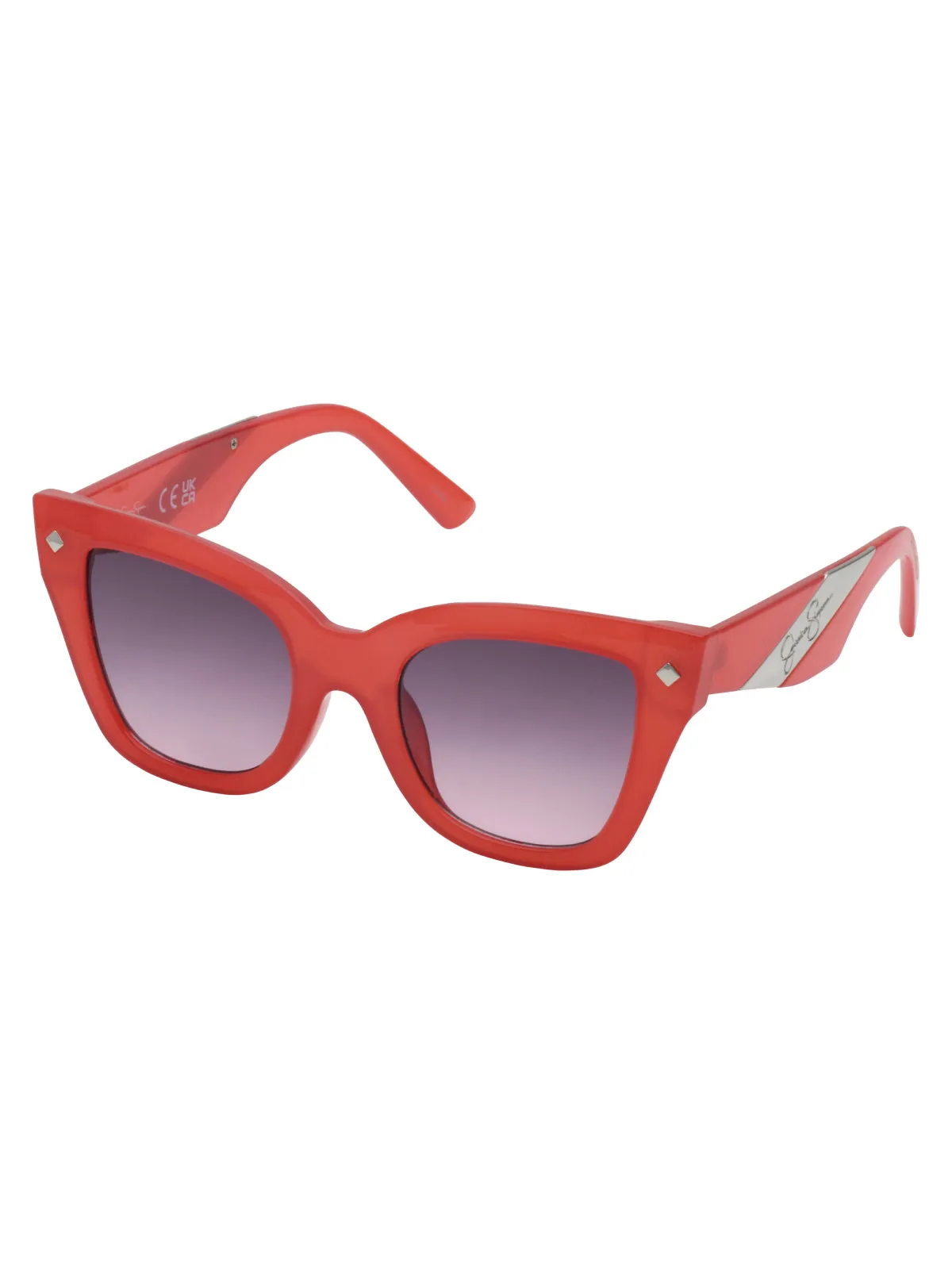 Bold Cat Eye Sunglasses in Milky Coral sold by Jessica Simpson
