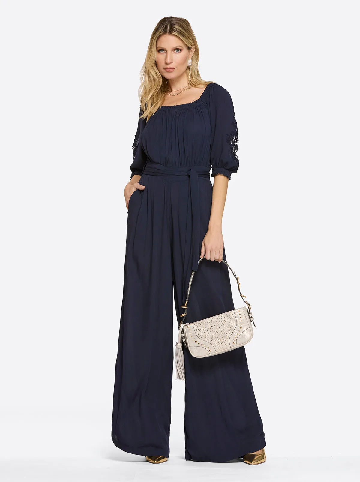 Nadia Jumpsuit in Night Sky sold by Jessica Simpson