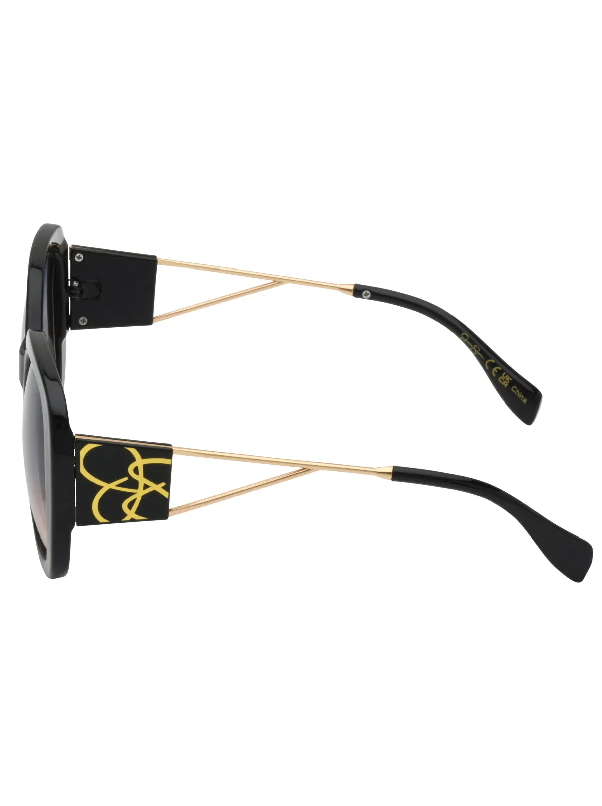 Oversized Oval Sunglasses in Black sold by Jessica Simpson product image thumbnail 3