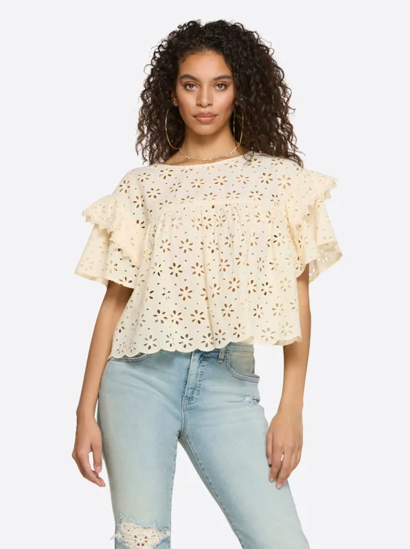 Maja Top in Parchment sold by Jessica Simpson