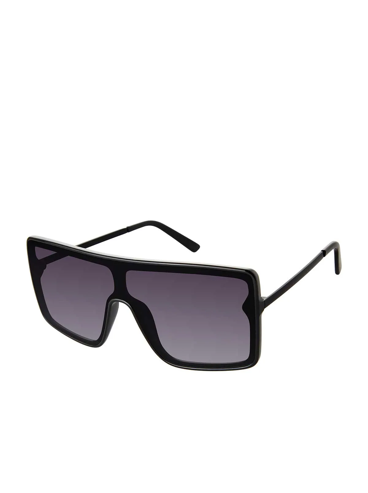 Square Shield Metal Temple Sunglasses in Black sold by Jessica Simpson product image thumbnail 2