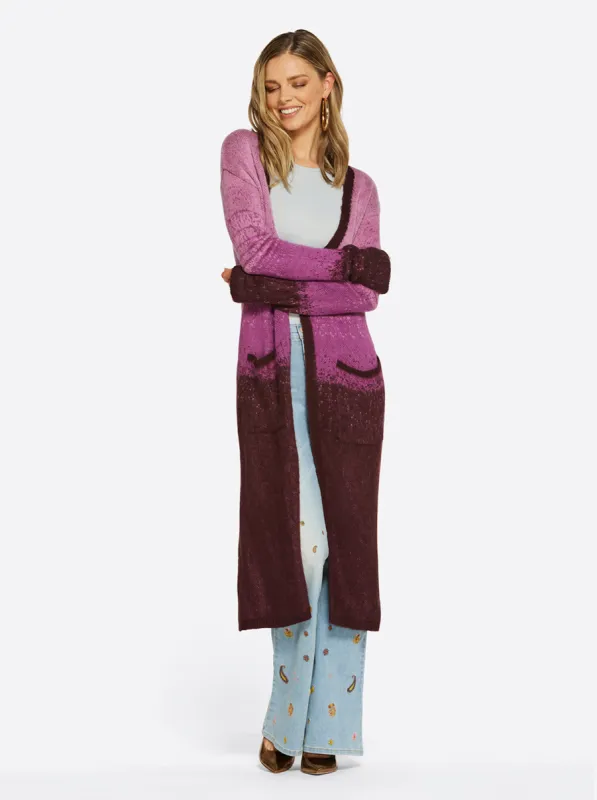 Carmine Cardigan in Winetasting Stripe sold by Jessica Simpson