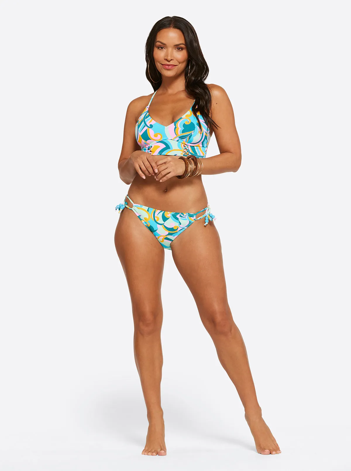 Dream State String Side Hipster in Blue Multi sold by Jessica Simpson product image thumbnail 4