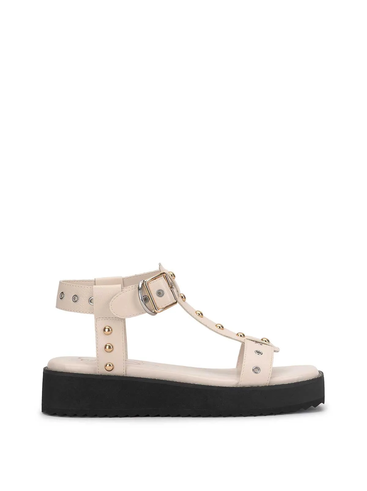 Janer Studded Sandal in Chalk sold by Jessica Simpson